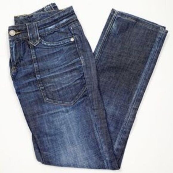 Club Monaco Stove Pipe Jeans Thrashed Distressed Groin Pork Chop Pockets Size 30 - Picture 4 of 16